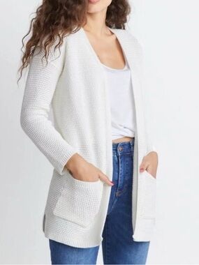 Womens Marine Layer Catalina Knit Cotton Cardigan White Size XS EUC Spring